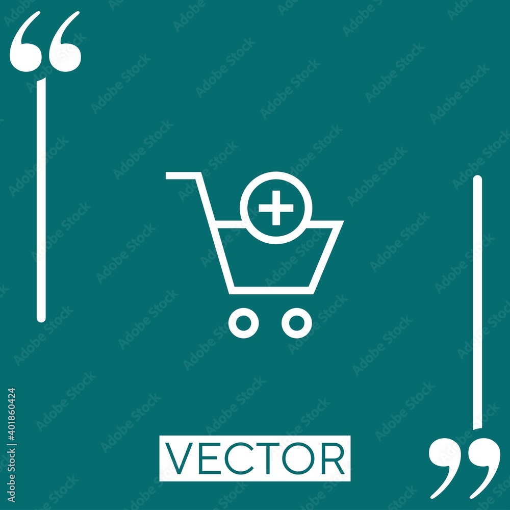 shopping cart vector icon Linear icon. Editable stroke line shopping cart vector icon Linear icon. Editable stroke line
