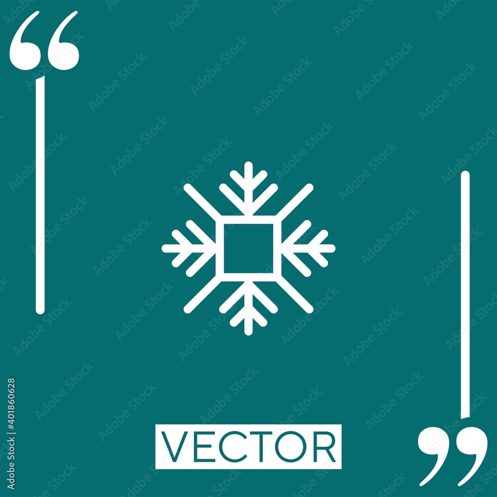 snowflake vector icon Linear icon. Editable stroke line snowflake vector icon Linear icon. Editable stroke line