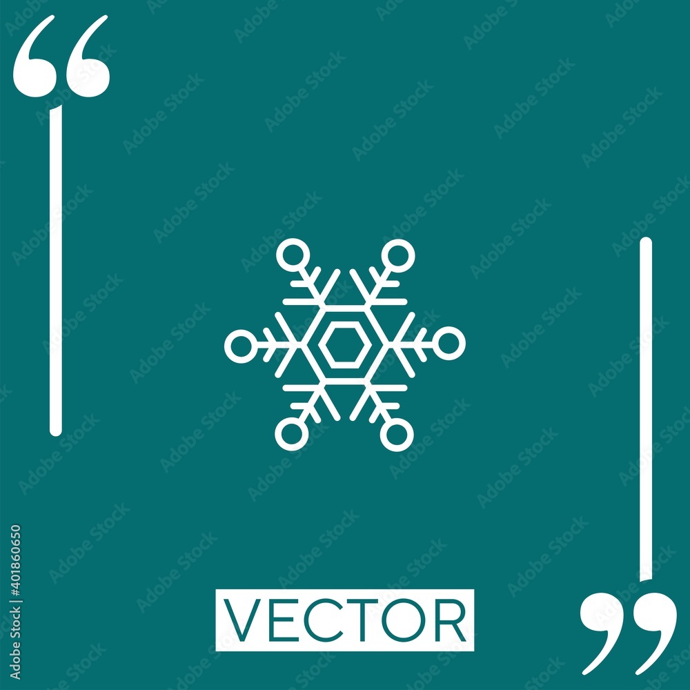 snowflake vector icon Linear icon. Editable stroke line snowflake vector icon Linear icon. Editable stroke line