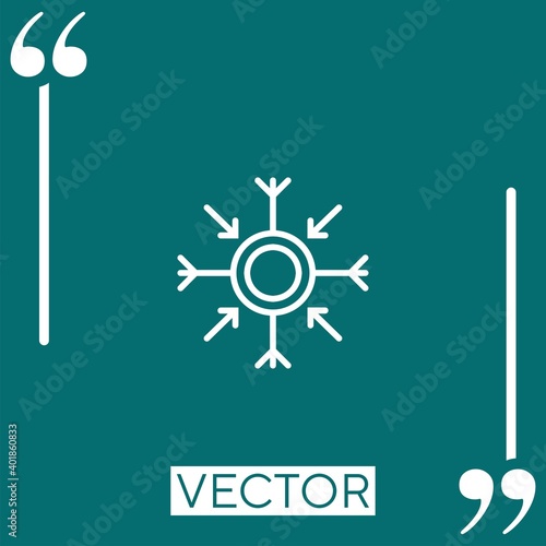 snowflake vector icon Linear icon. Editable stroke line