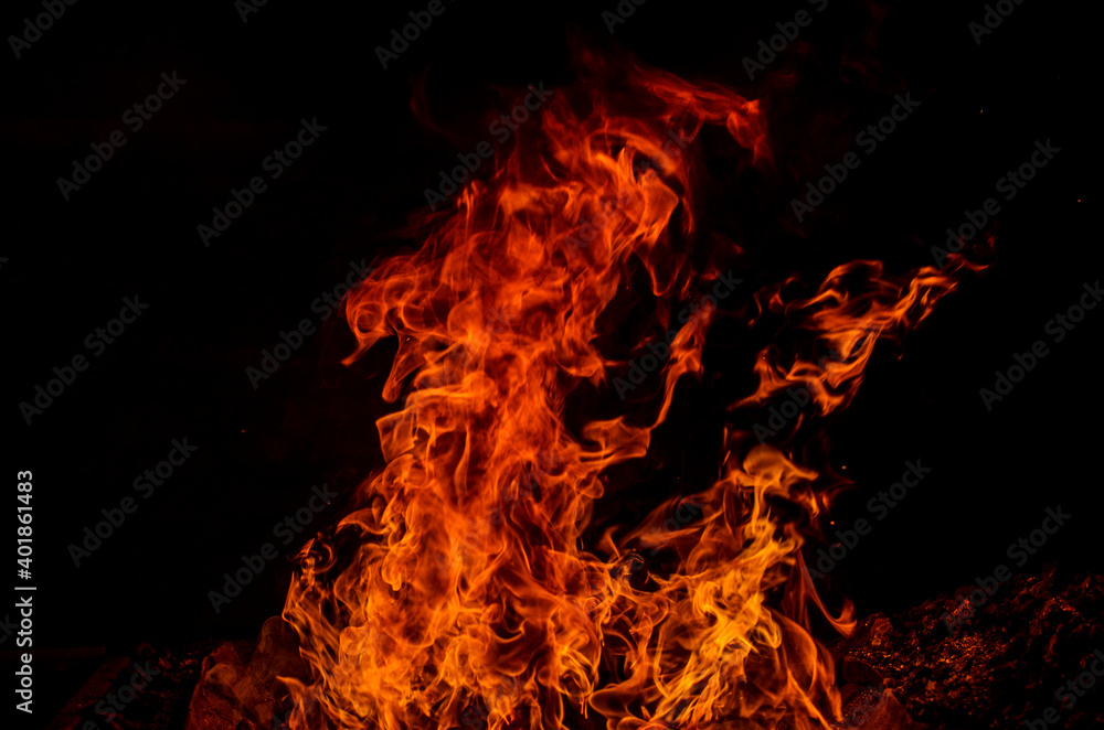 Obraz premium fire in the dark