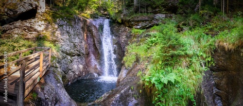 Hochfall Wasserfall im bayerischen Wald Deutschland