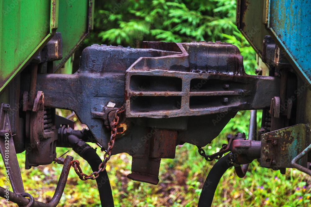 Old train wagon hitches Old train wagon hitches