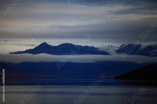 view of the fjord and mountains in northern Norway