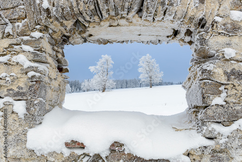 winter in Sumava National Park,  Czechia