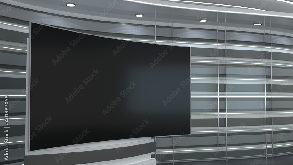 Virtual Studio 3d background with horizontal strips Virtual Studio 3d background with horizontal strips