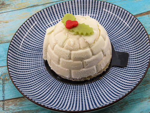 Gâteau igloo au chocolat blanc