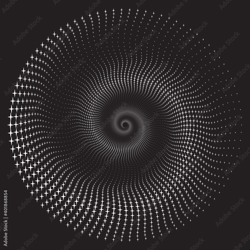 Dotted Halftone Vector Spiral Pattern or Texture Dotted Halftone Vector Spiral Pattern or Texture