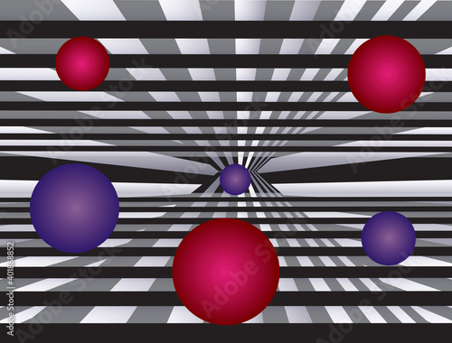 Abstract background. Colored spheres with a gradien