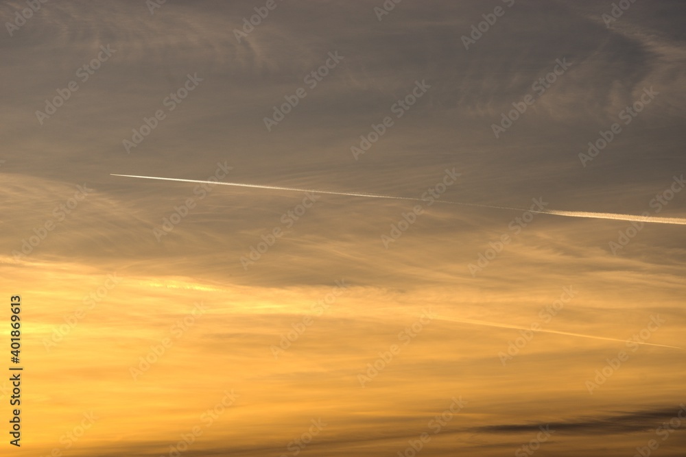 evening sky with clouds in the background