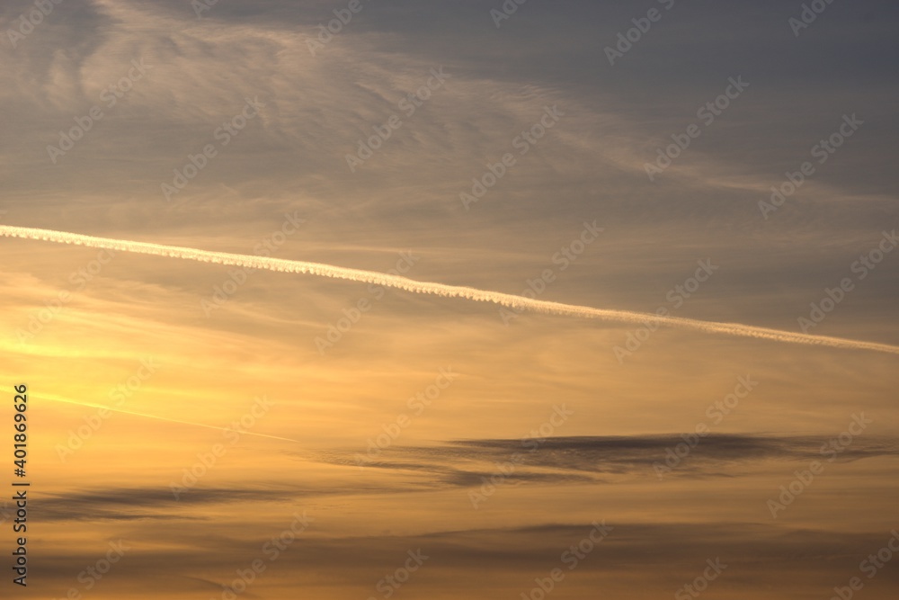 evening sky with clouds in the background