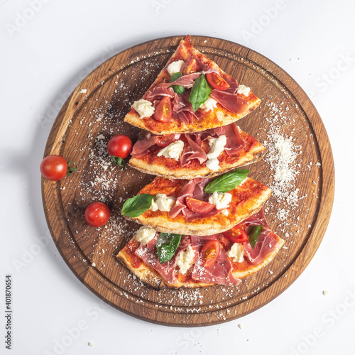 Christmas tree pizza celebration pizza card 