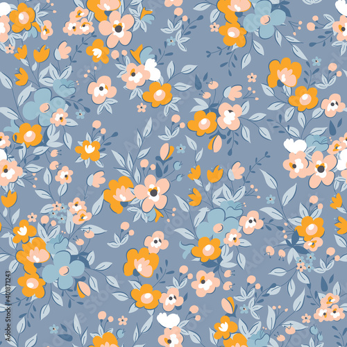 Trendy Floral Seamless Pattern and Background