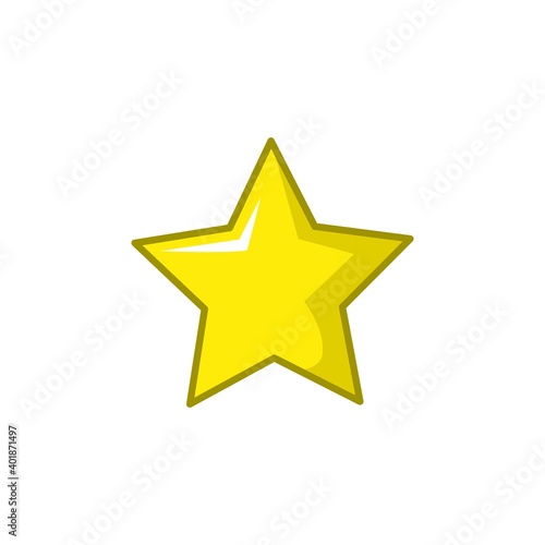 Vector icon of a star. Isolated classic rating. 3D design