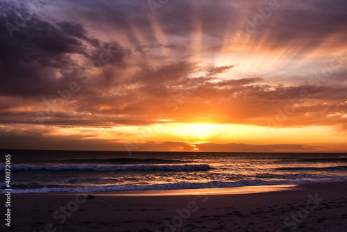 sunset on the beach