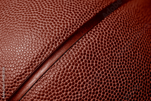 Bild auf Leinwand Closeup detail of basketball ball texture background