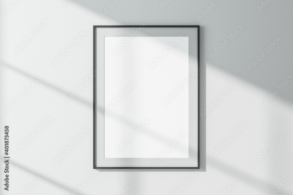 Blank white frames on concrete wall. Blank white frames on concrete wall.