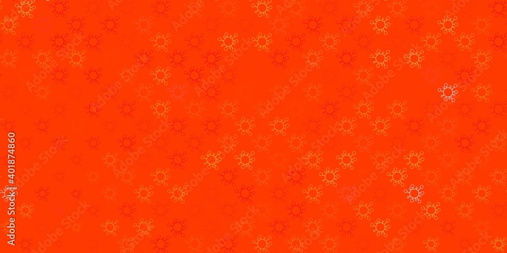 Light red, yellow vector texture with disease symbols. Light red, yellow vector texture with disease symbols.
