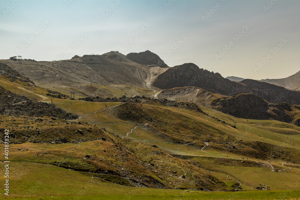 View up to Tirol Alps by Ischgl