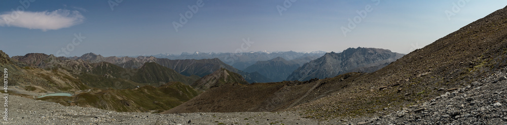 Panoramatic view from Tirol Alps by Ischgl.