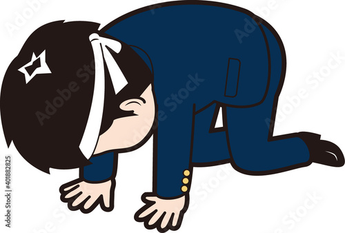 挫折する男子学生