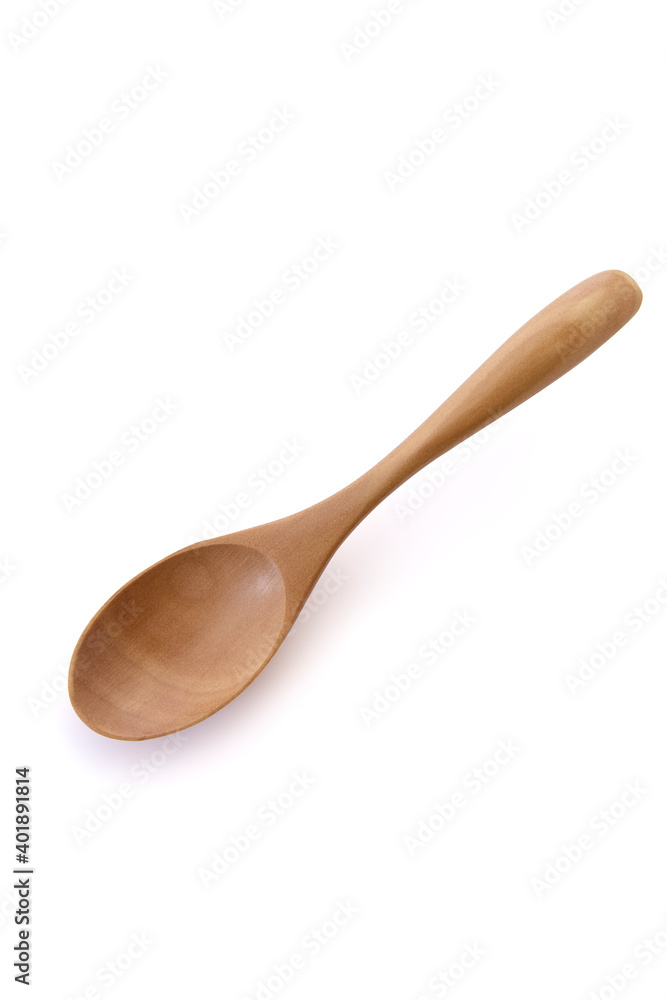 wood spoon on white background wood spoon on white background