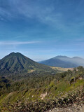 Sunny day at the top of mount Ijen Banyuwangi Indonedia