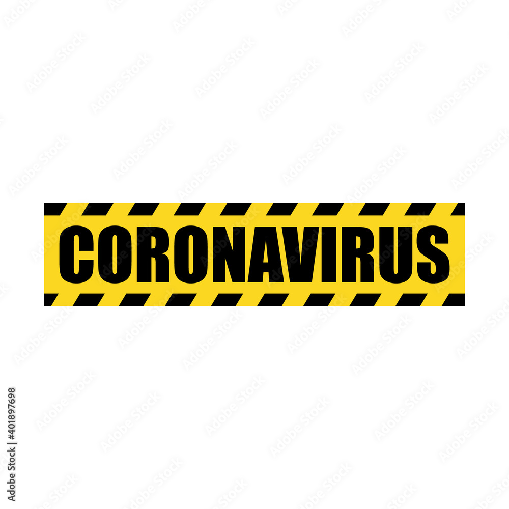 Vector Coronavirus Yellow Police Line Tape Vector Coronavirus Yellow Police Line Tape