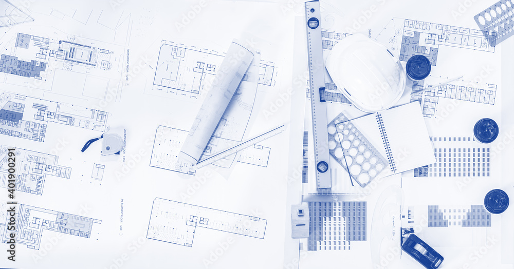 architecture design project floor paln and blueprint with architect tools architecture design project floor paln and blueprint with architect tools