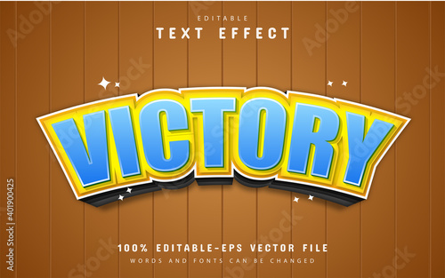 Victory text effect