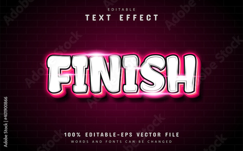 Finish text effect