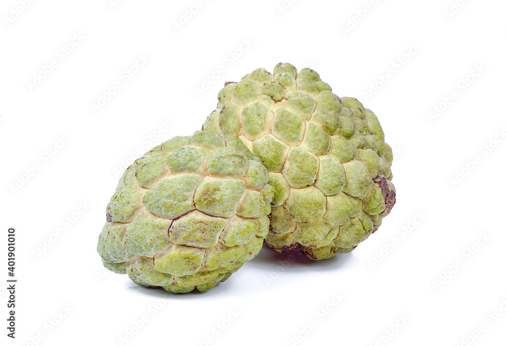 Fototapeta premium Fresh Custard Apple isolated on white background