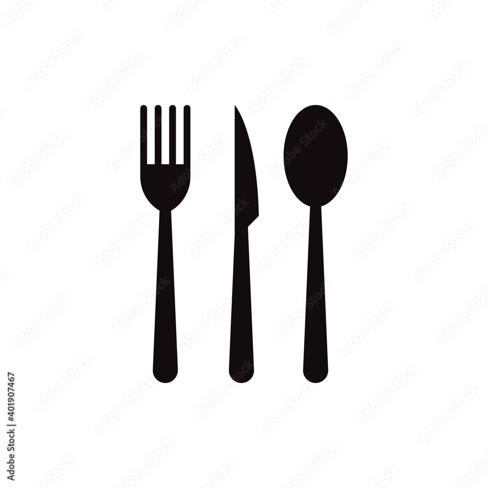 Cutlery icon design template vector isolated illustration Cutlery icon design template vector isolated illustration