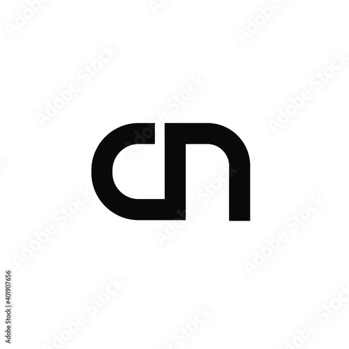 simple an cn un logo design