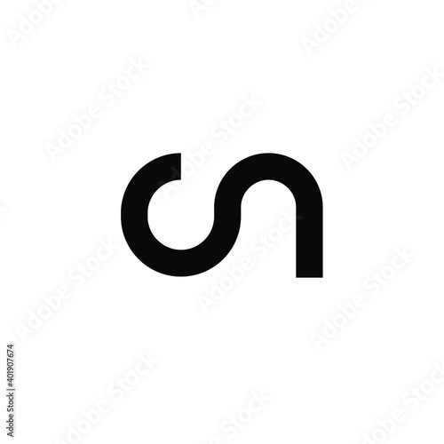 simple an cn un logo design