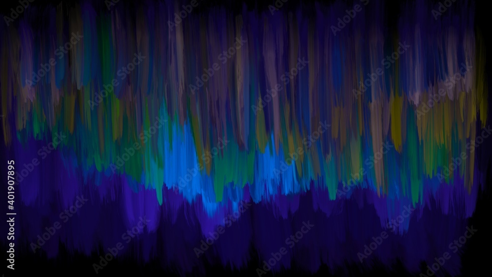 Abstract background painted in oil. Modern contemporary Art. Illustration made with a digital brush on canvas. Poster with neon color paints.