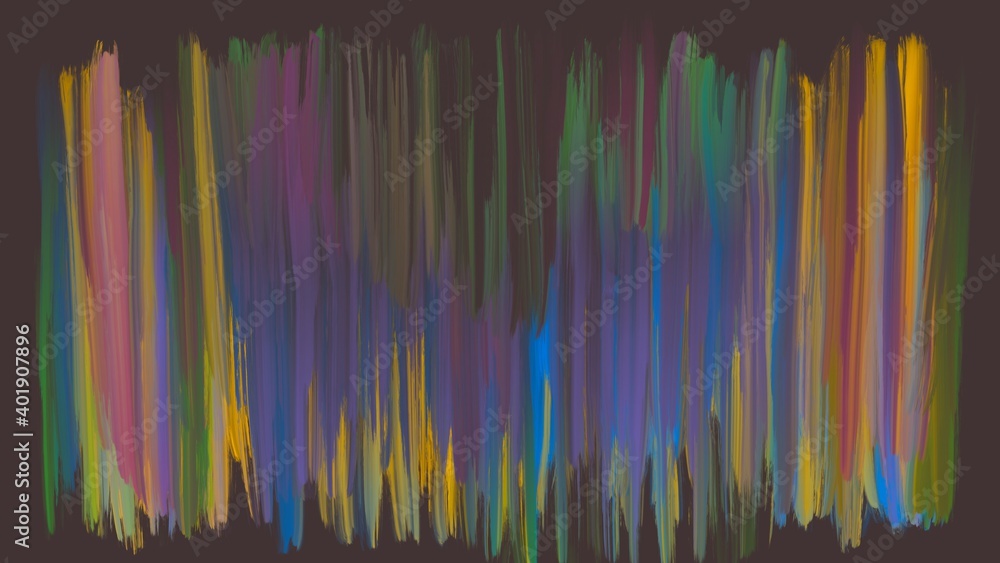 Abstract background painted in oil. Modern contemporary Art. Illustration made with a digital brush on canvas. Poster with neon color paints.