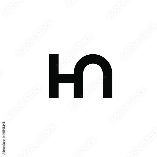 simple hn hm logo design