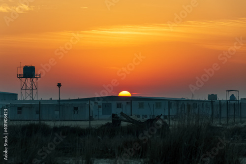 Sunrise view in Kafra side in Saudi Arabia.