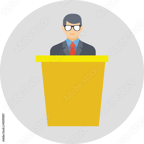 Public speaker Flat Icon