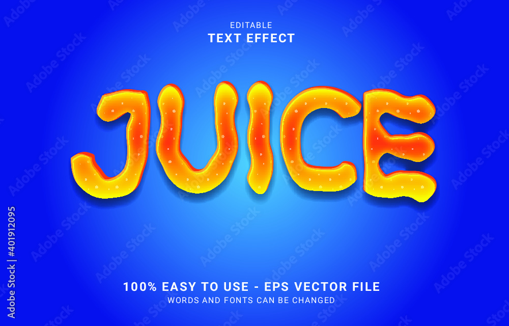 editable text juice effect