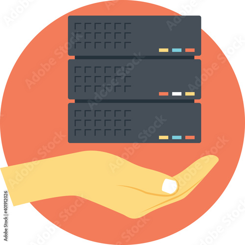 Web Hosting Services Flat Icon