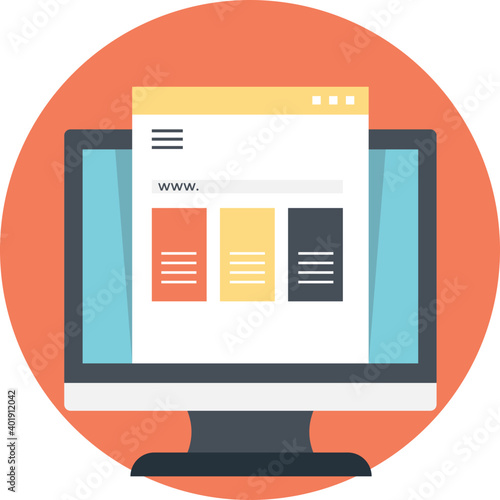 Web Hosting Plan Flat Icon