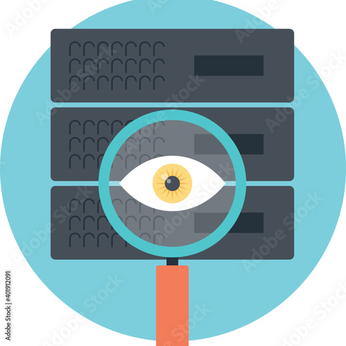 Server Monitoring Flat Icon