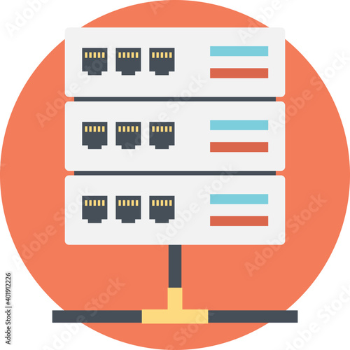 Proxy Server Flat Icon