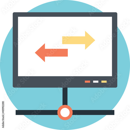 Web Routing Flat Icon