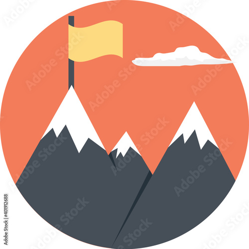 Hill Station Flat Icon