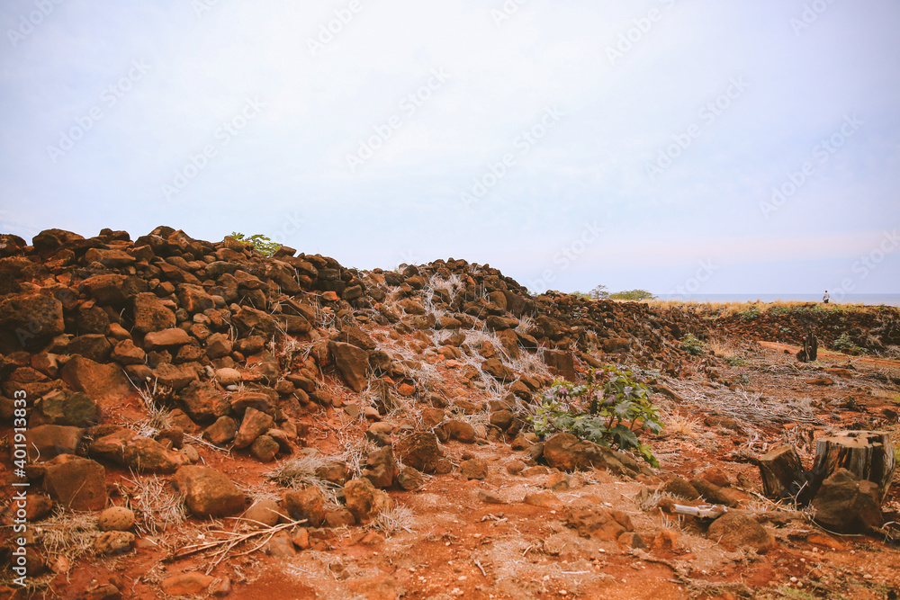 Obraz premium Russian Fort Elizabeth State Historical Park, Kauai, Hawaii