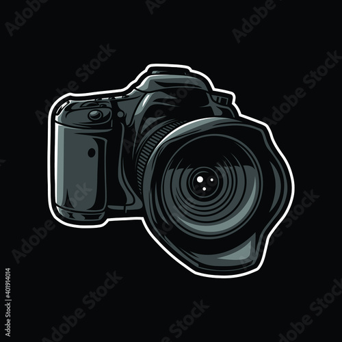 DSLR camera illustration design