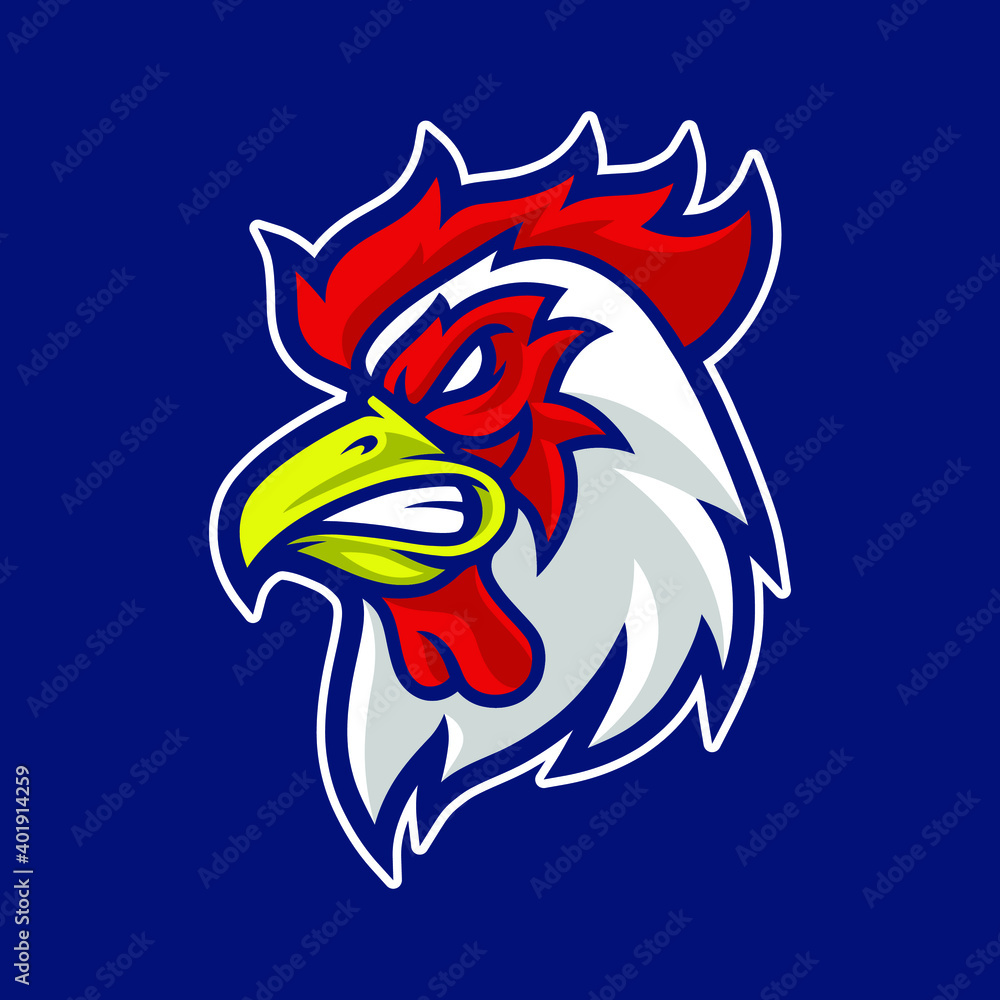 Fototapeta premium Rooster mascot logo design
